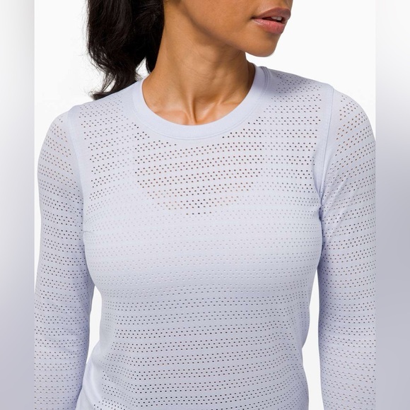 Lululemon Swiftly Breathe Long Sleeve Serene Blue / Serene Blue Size 2 - Picture 3 of 12